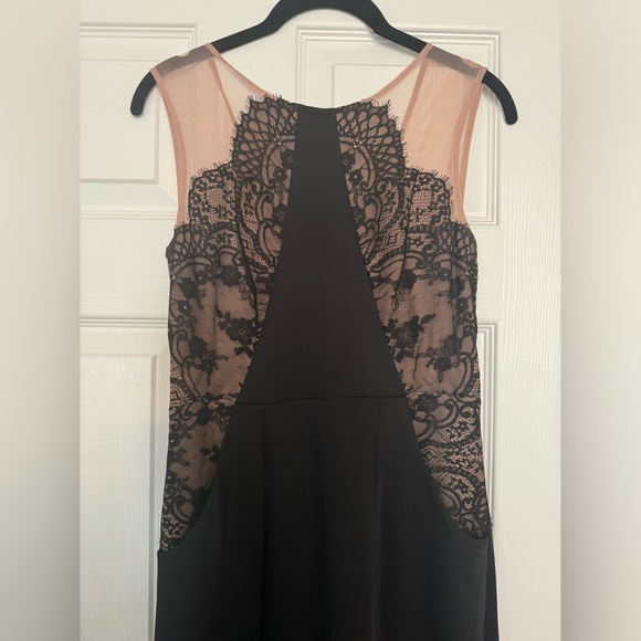 BCBG MaxAzaria sheer top and lace black gown Size 2 - Picture 4 of 11
